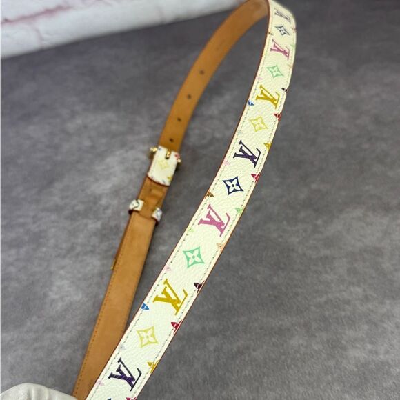 Louis Vuitton Belt Monogram Multicolor Thin 80/32 - Picture 5 of 11